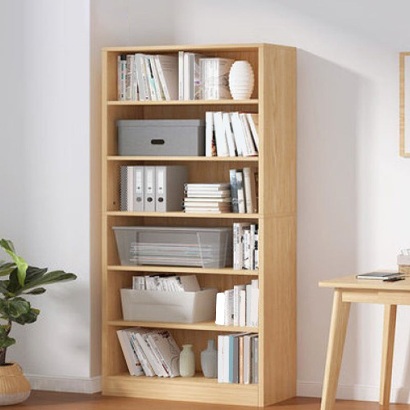 Modern Style Closed Back Standard Bookshelf Engineered Wood Bookcase for Bedroom