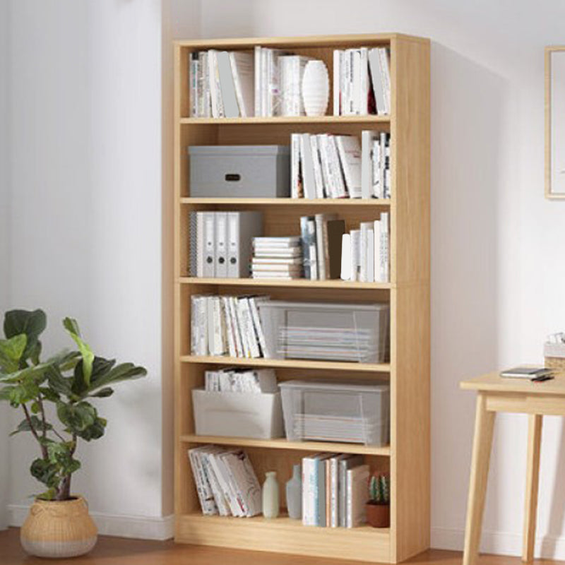 Modern Style Closed Back Standard Bookshelf Engineered Wood Bookcase for Bedroom