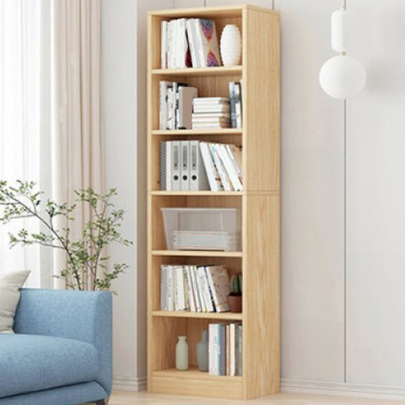 Modern Style Closed Back Standard Bookshelf Engineered Wood Bookcase for Bedroom