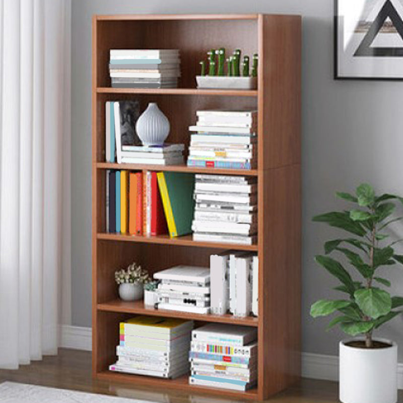 Modern Style Closed Back Standard Bookshelf Engineered Wood Bookcase for Bedroom