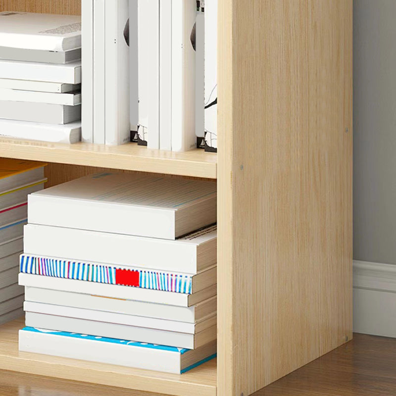 Modern Style Closed Back Standard Bookshelf Engineered Wood Bookcase for Bedroom