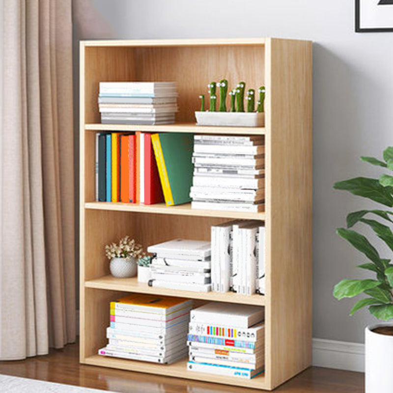 Modern Style Closed Back Standard Bookshelf Engineered Wood Bookcase for Bedroom