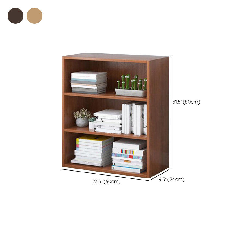 Modern Style Closed Back Standard Bookshelf Engineered Wood Bookcase for Bedroom