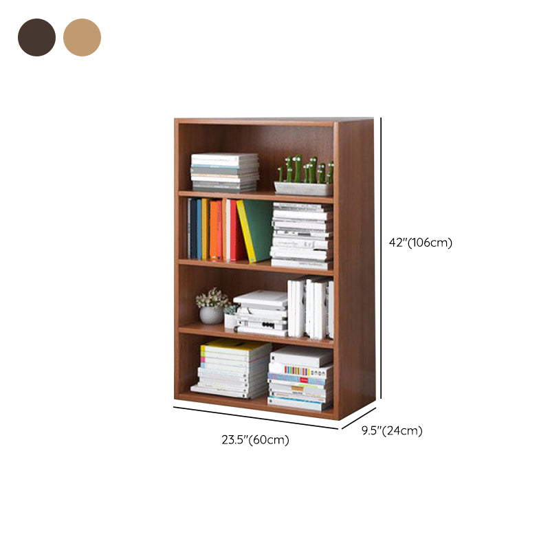 Modern Style Closed Back Standard Bookshelf Engineered Wood Bookcase for Bedroom