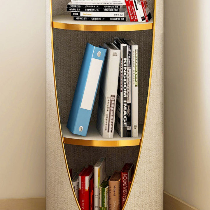 Standard Closed Back Bookshelf Glam Plastic Bookcase with Shelves