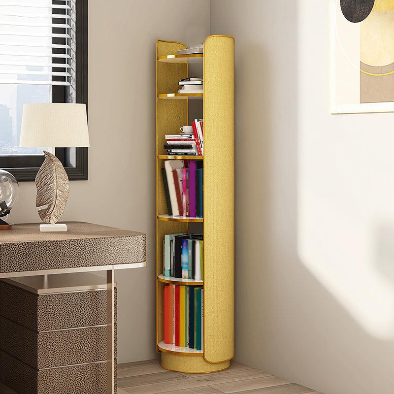 Standard Closed Back Bookshelf Glam Plastic Bookcase with Shelves