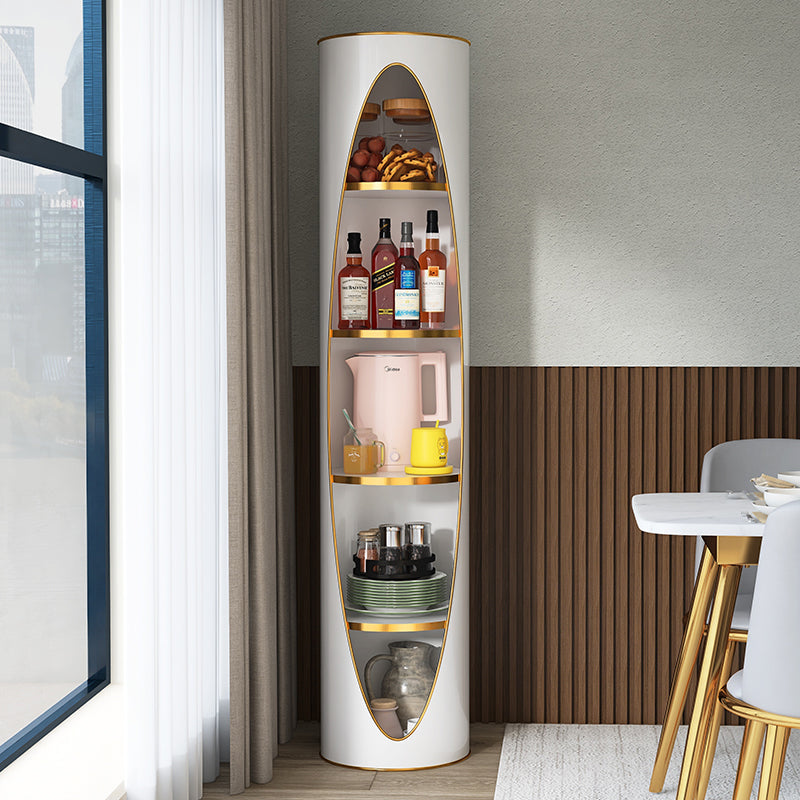 Standard Closed Back Bookshelf Glam Plastic Bookcase with Shelves