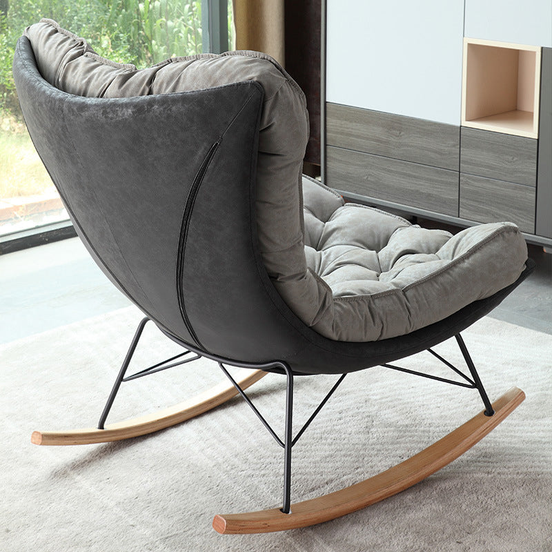 Contemporary Single Sofa Rocking Chair Lazy Rocking Chair for Living Room and Bedroom