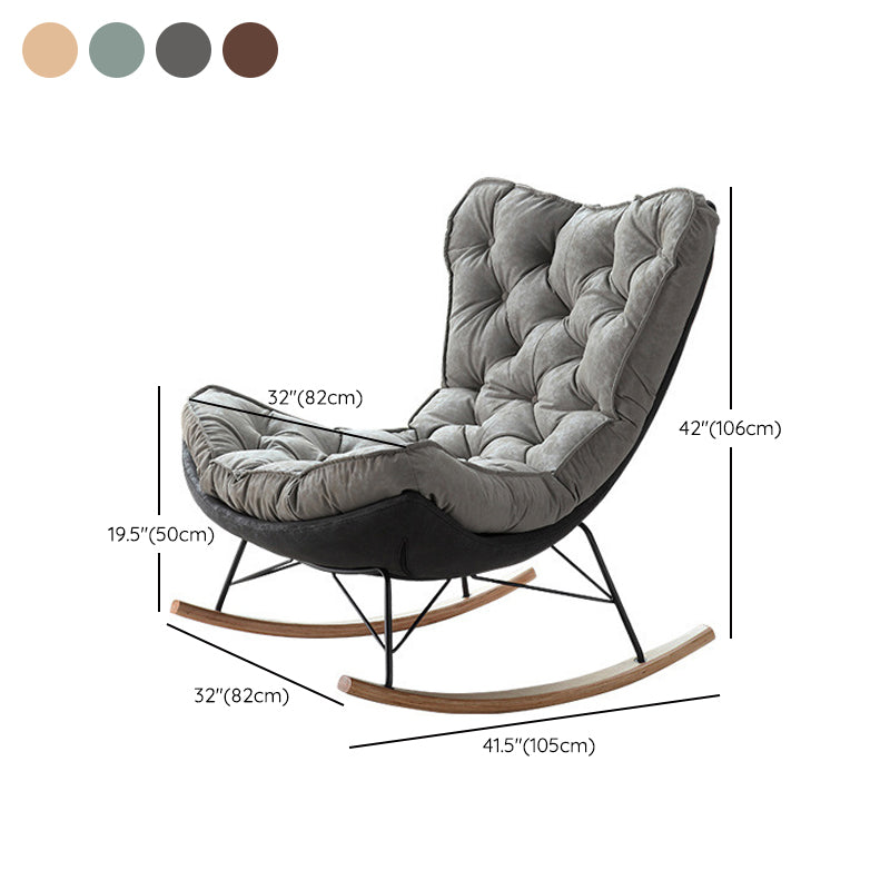 Contemporary Single Sofa Rocking Chair Lazy Rocking Chair for Living Room and Bedroom