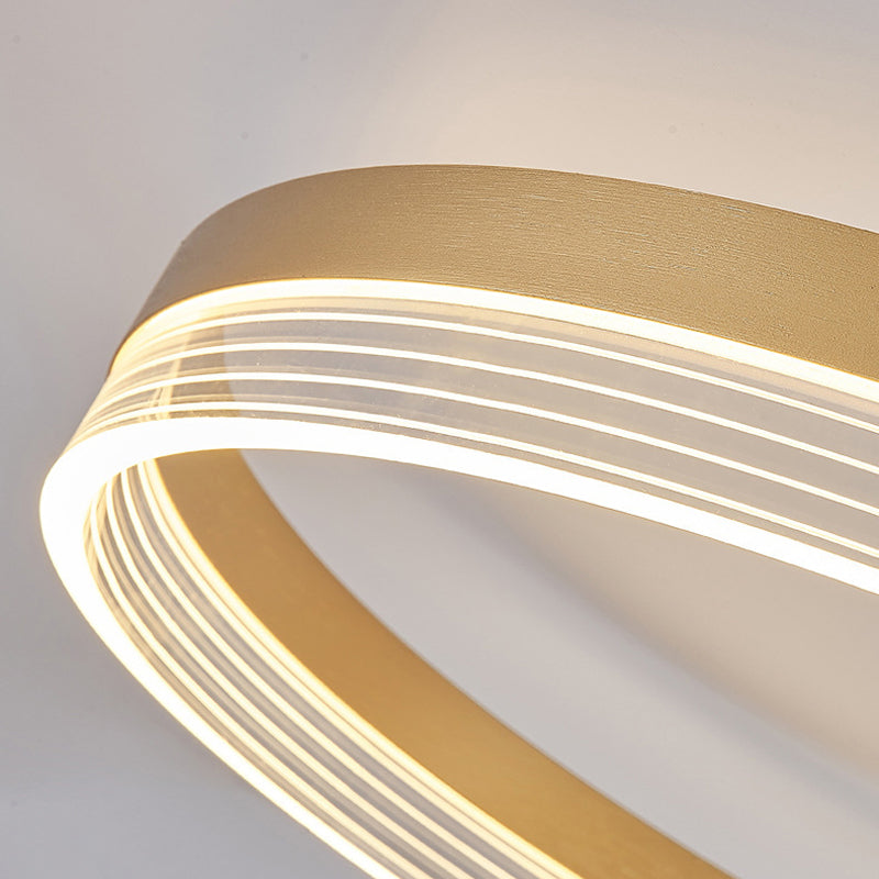 Geometric Flush Mount Light Fixture Modern Metal Flush Light in Gold