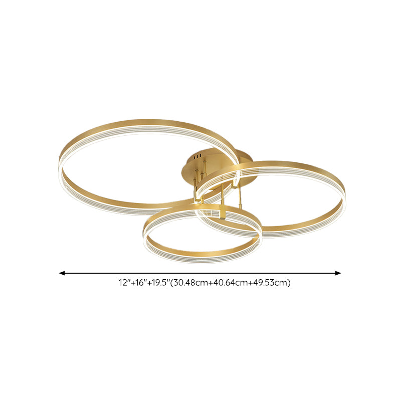 Geometric Flush Mount Light Fixture Modern Metal Flush Light in Gold