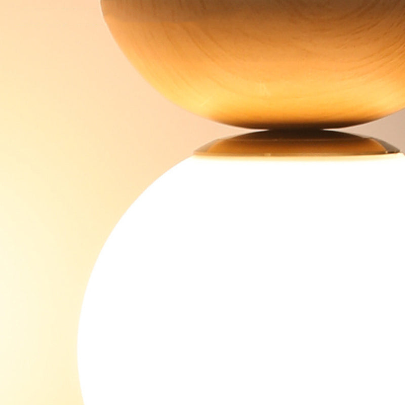 White Globe Flush Mount Lighting Modernism Glass Ceiling Light for Foyer