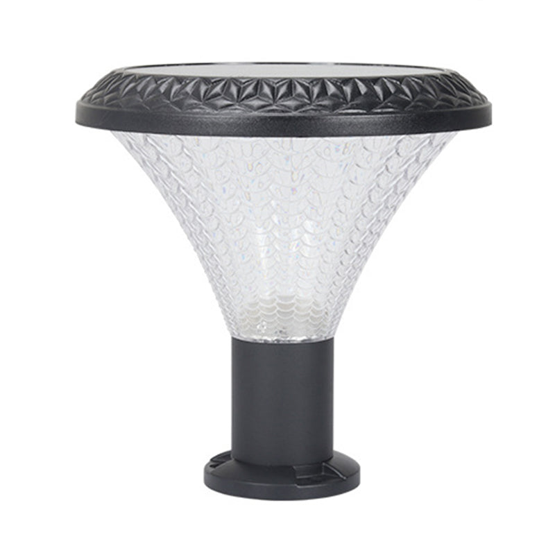 Nordic Style Outdoor Light Geometry Shape Solar Energy Pillar Lamp for Outdoor