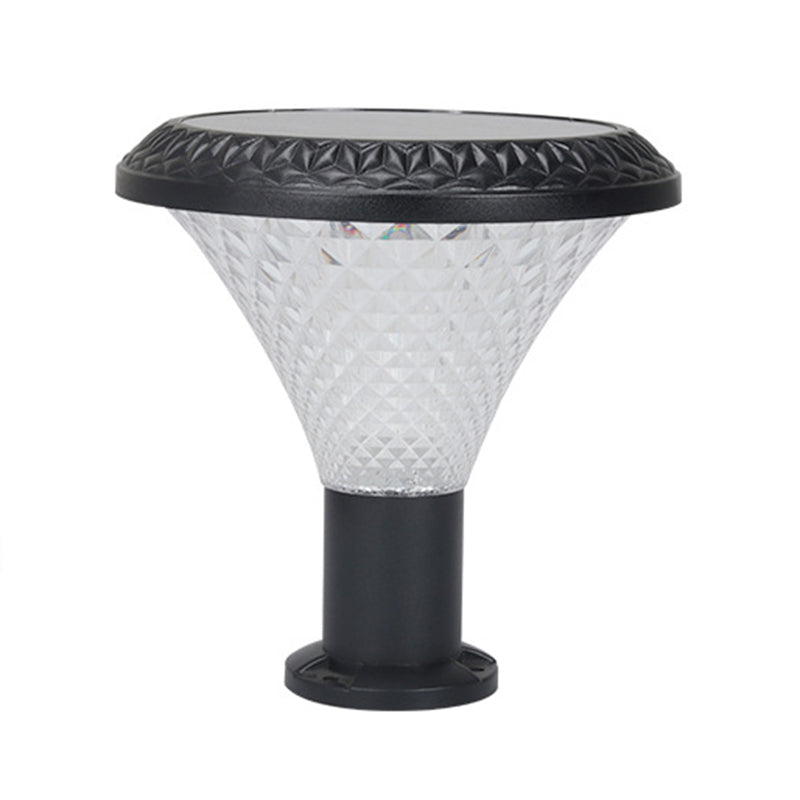 Nordic Style Outdoor Light Geometry Shape Solar Energy Pillar Lamp for Outdoor