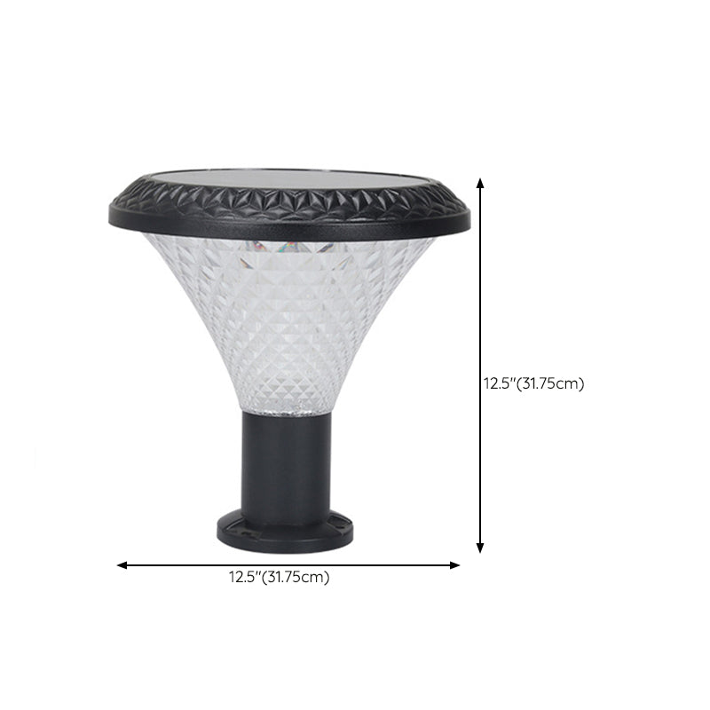 Nordic Style Outdoor Light Geometry Shape Solar Energy Pillar Lamp for Outdoor