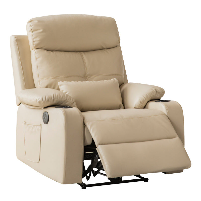 Contemporary Rocking Home Theater Recliner Solid Color Home Theater Recliner