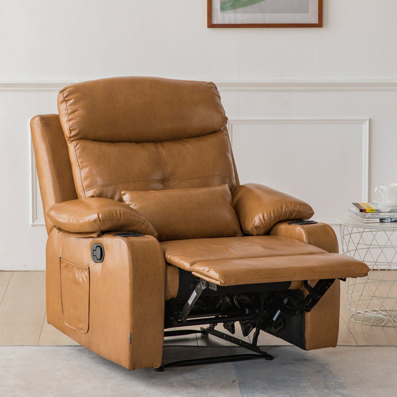 Contemporary Rocking Home Theater Recliner Solid Color Home Theater Recliner