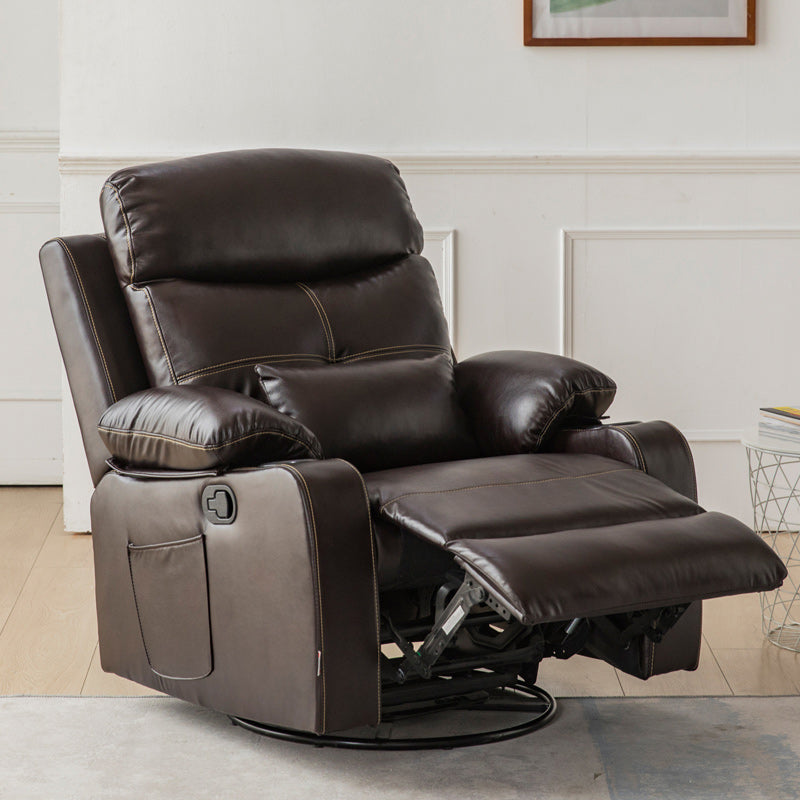 Contemporary Rocking Home Theater Recliner Solid Color Home Theater Recliner