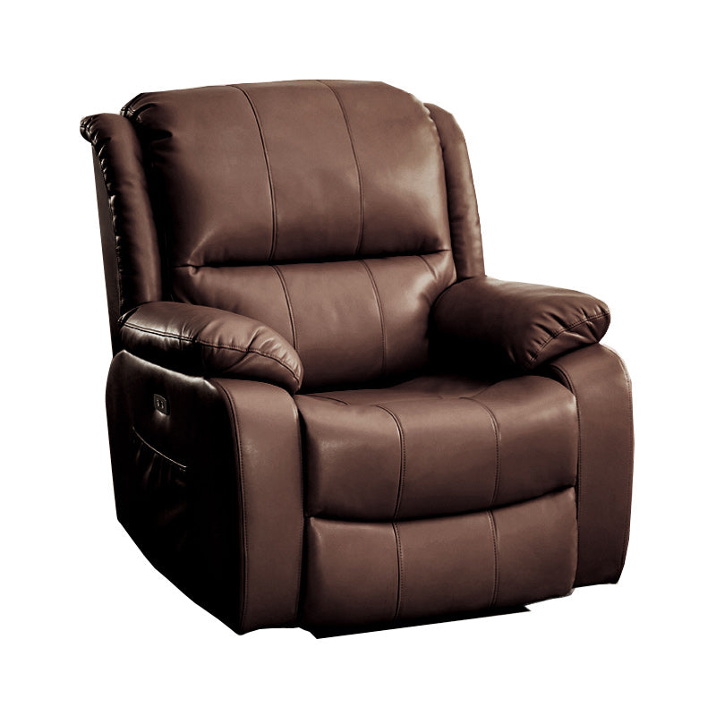 Swivel Glider Recliner Chair Genuine Leather Standard Recliner