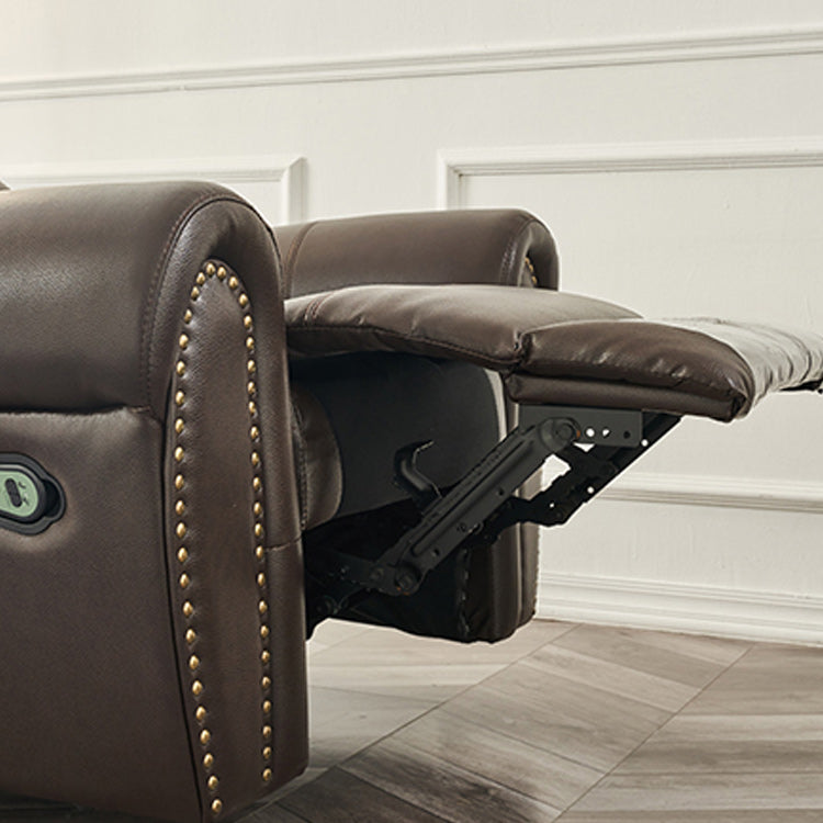 40.94" Wide Brown Standard Recliner Genuine Leather Recliner Chair