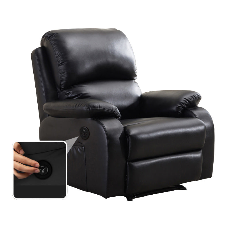 Traditional 41.33" Height Standard Recliner Faux Leather Recliner Chair