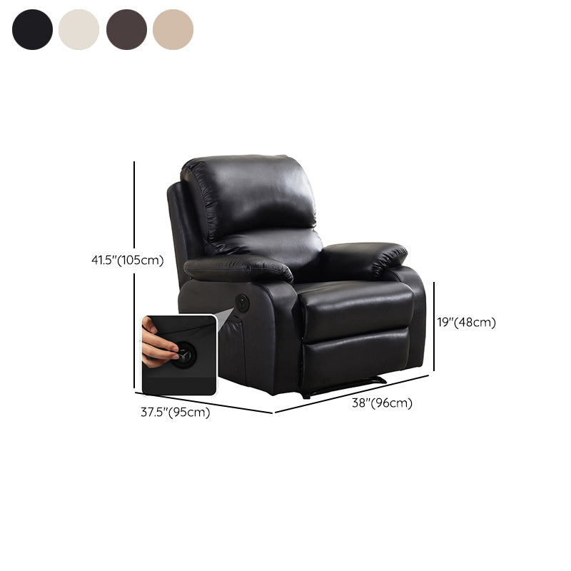 Traditional 41.33" Height Standard Recliner Faux Leather Recliner Chair