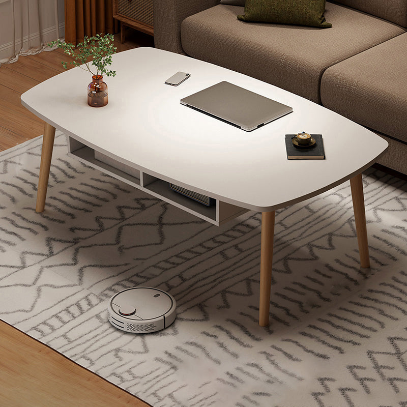 4 Legs Wood Coffee Table Set Bedroom Coffee Table with Storage