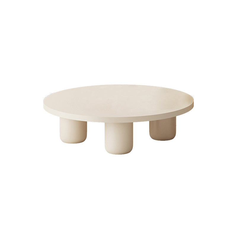 Modern Artificial Wood Coffee or End Table Round Coffee Table in Beige