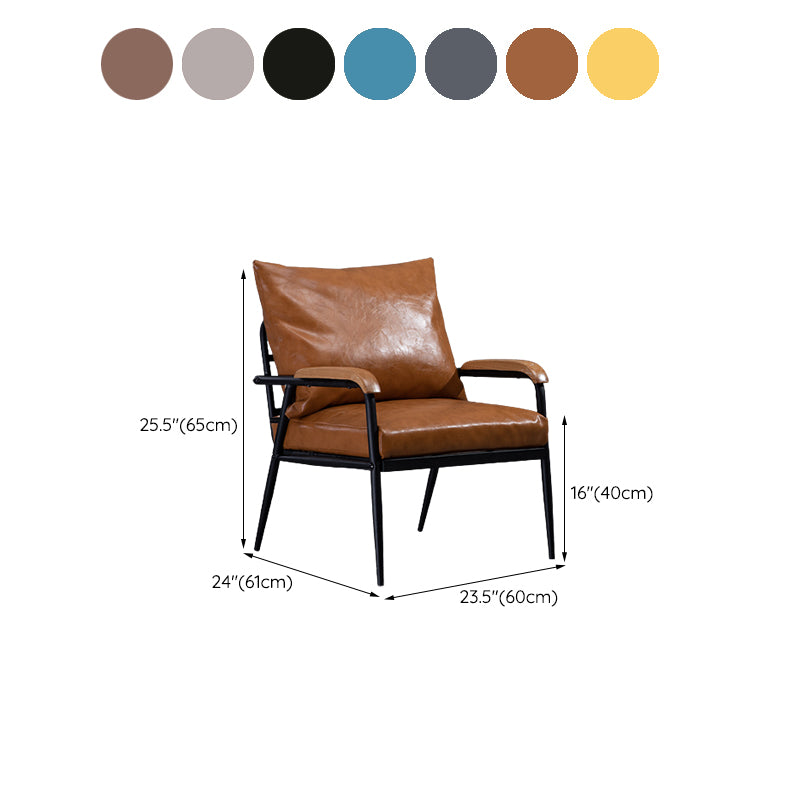 Industrial Style Loose Back Sofa Metal & Wood Frame Cushions Sofa