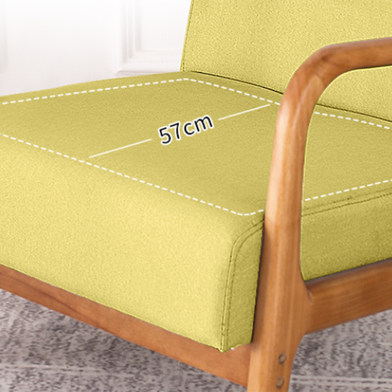 Mid-Century Modern Accent Armchair Living Room Round Arms Pillow Back Arm Chair