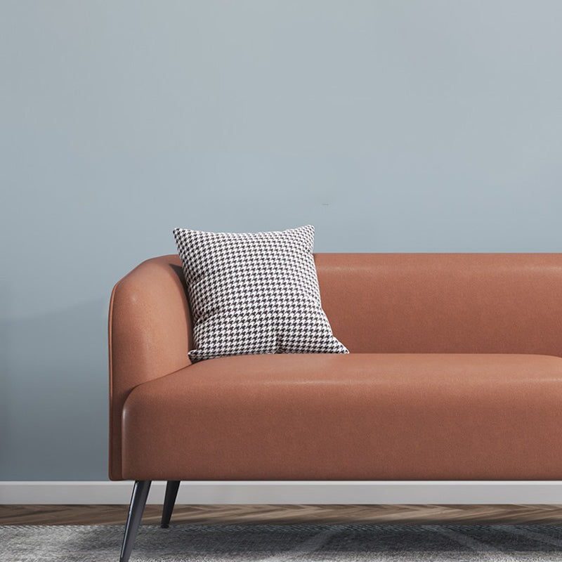 3-Seater 26.8-Inch D Sofa Tuxedo Arm Faux Leather Standard Sofa