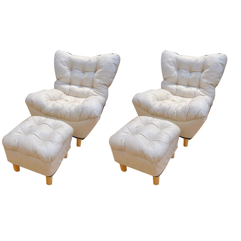 Scandinavian Parsons Chair Solid Color Living Room Reclining Basic Four Leg Accent Chair