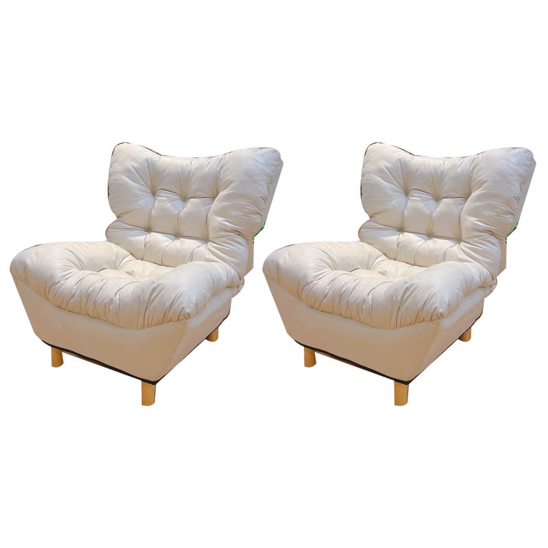 Scandinavian Parsons Chair Solid Color Living Room Reclining Basic Four Leg Accent Chair