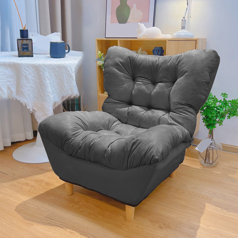 Scandinavian Parsons Chair Solid Color Living Room Reclining Basic Four Leg Accent Chair