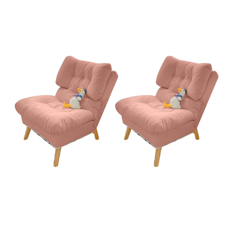 Scandinavian Parsons Chair Solid Color Living Room Reclining Basic Four Leg Accent Chair