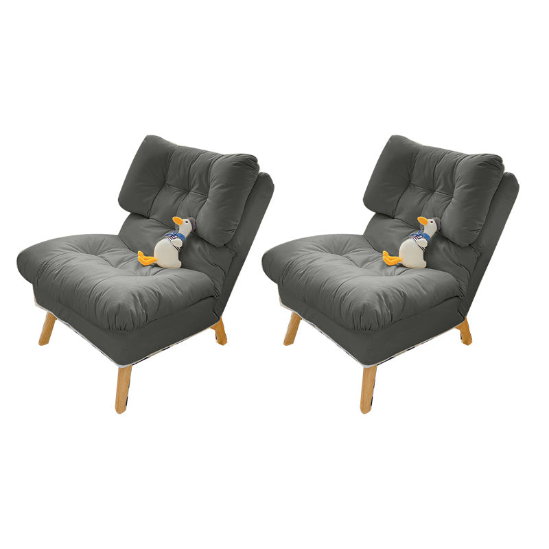 Scandinavian Parsons Chair Solid Color Living Room Reclining Basic Four Leg Accent Chair