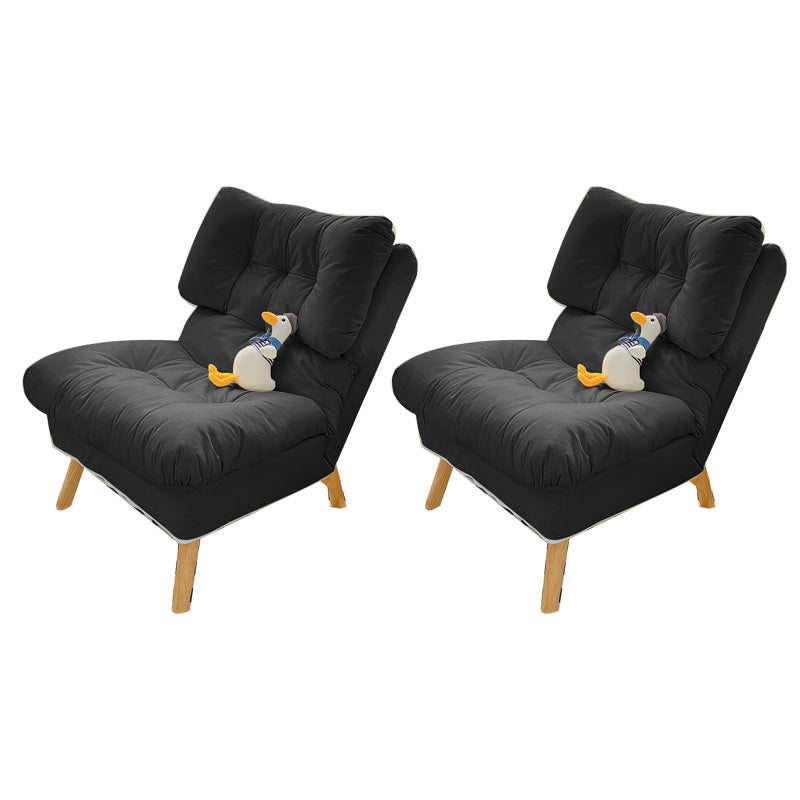Scandinavian Parsons Chair Solid Color Living Room Reclining Basic Four Leg Accent Chair