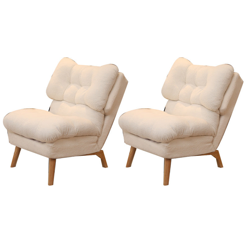 Scandinavian Parsons Chair Solid Color Living Room Reclining Basic Four Leg Accent Chair