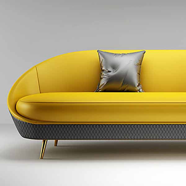 Sloped Arms No Distressing Sofa Stain Resistant Tight Back Sofa for Living Room