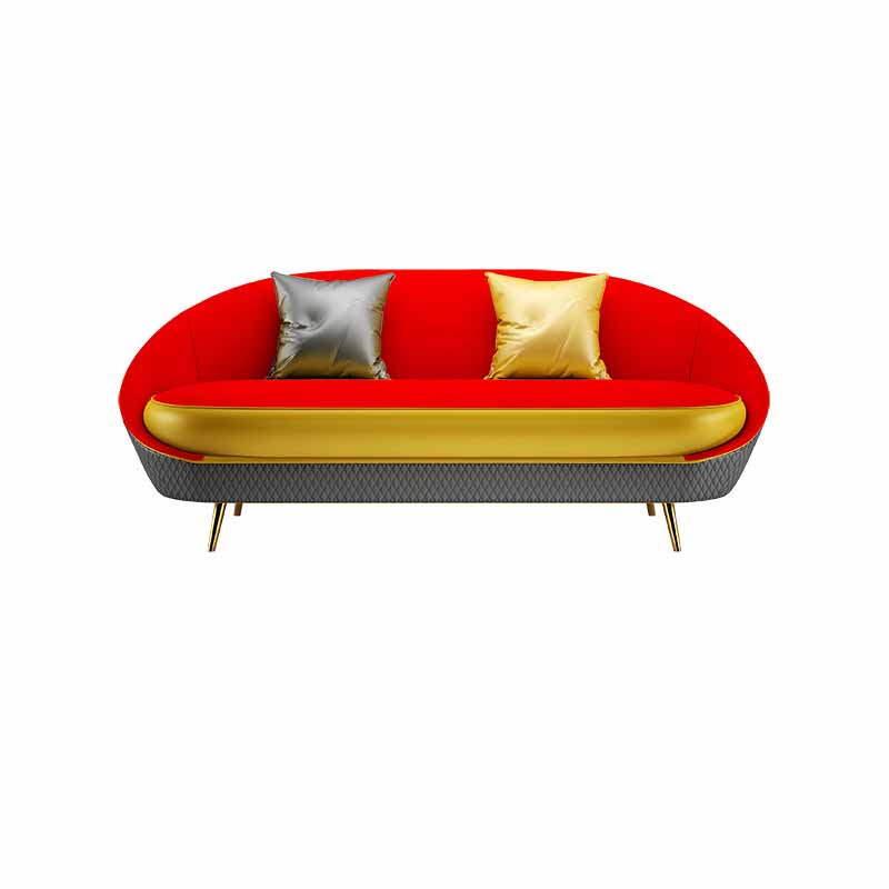 Sloped Arms No Distressing Sofa Stain Resistant Tight Back Sofa for Living Room
