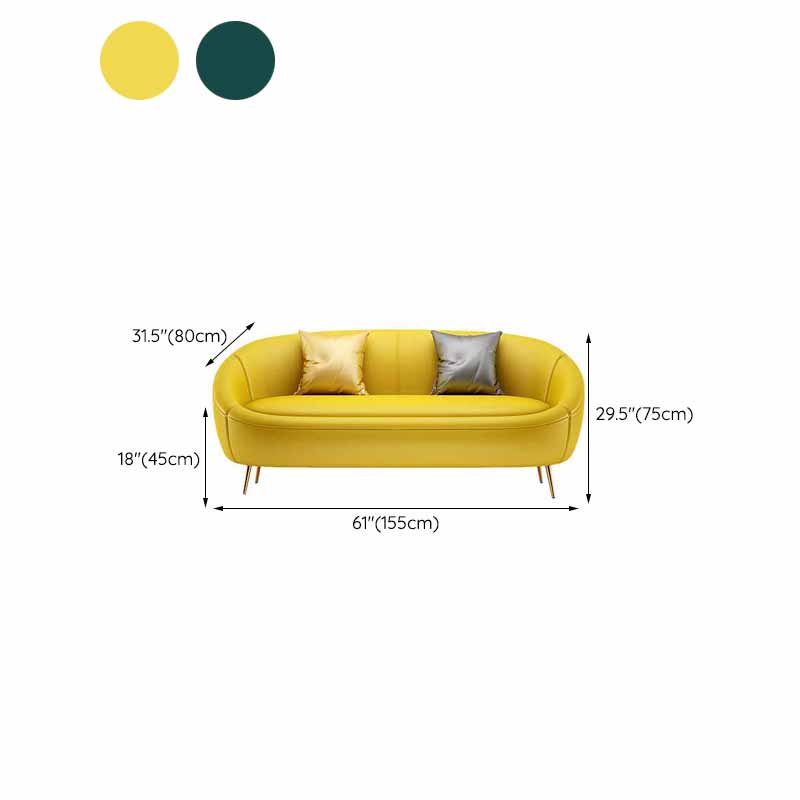 Solid Color Sloped Arms Sofa Tight Back Stain Resistant No Distressing Sofa