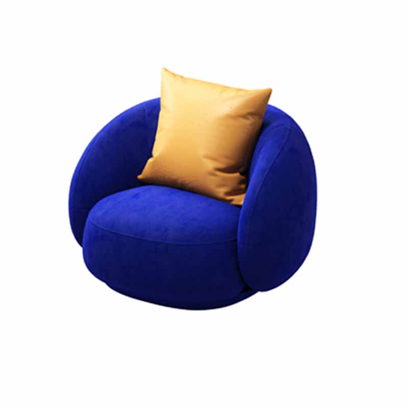 Curved Loveseat Solid Color Sloped Arms Stain Resistant for Living Room