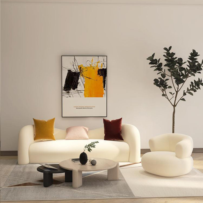 Tight Back Curved Loveseat Stain Resistant No Distressing Sofa