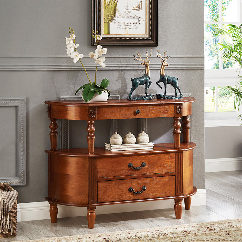 Victoria Wood Console Table Free Form Console Sofa Table for Hall