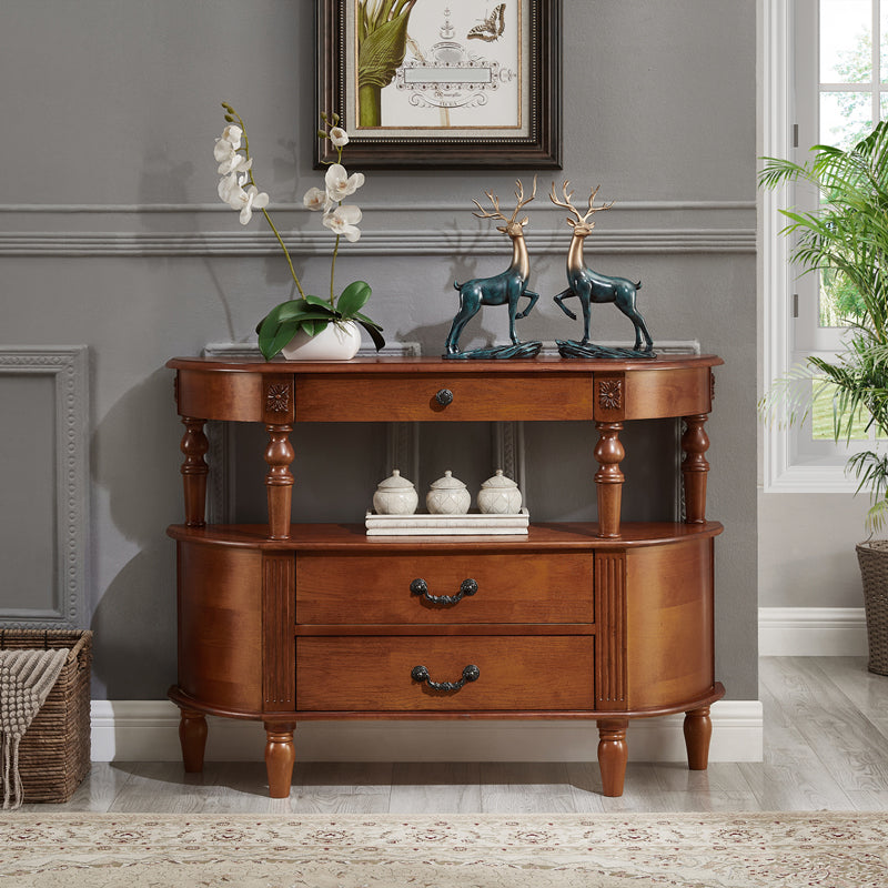 Victoria Wood Console Table Free Form Console Sofa Table for Hall
