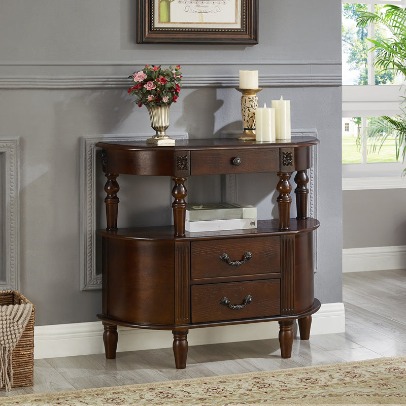 Victoria Wood Console Table Free Form Console Sofa Table for Hall