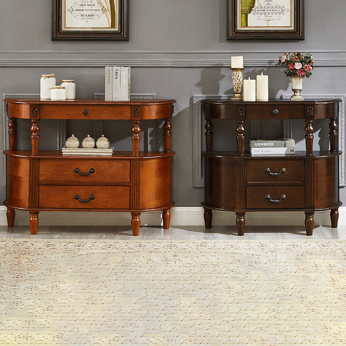 Victoria Wood Console Table Free Form Console Sofa Table for Hall