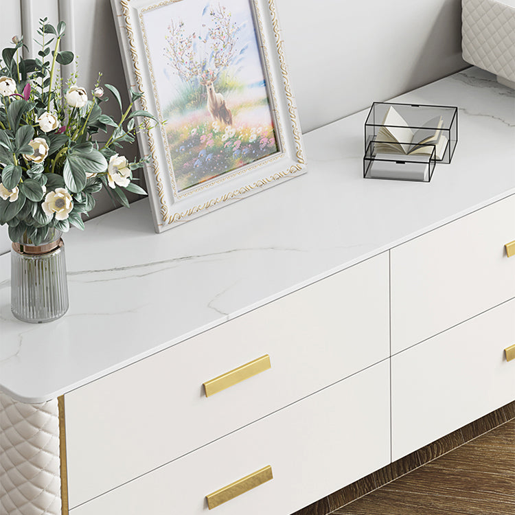 White Make-up Vanity 17.71" Wide Makeup Vanity Desk Table with 6 Drawers