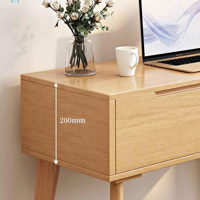 Scandinavian 29.52" Height Solid Wood Table Makeup Vanity with Mirror