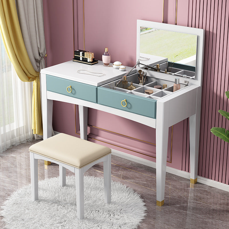 Flip Single Mirror Dressing Table39.37" One Drawer Vanity Table